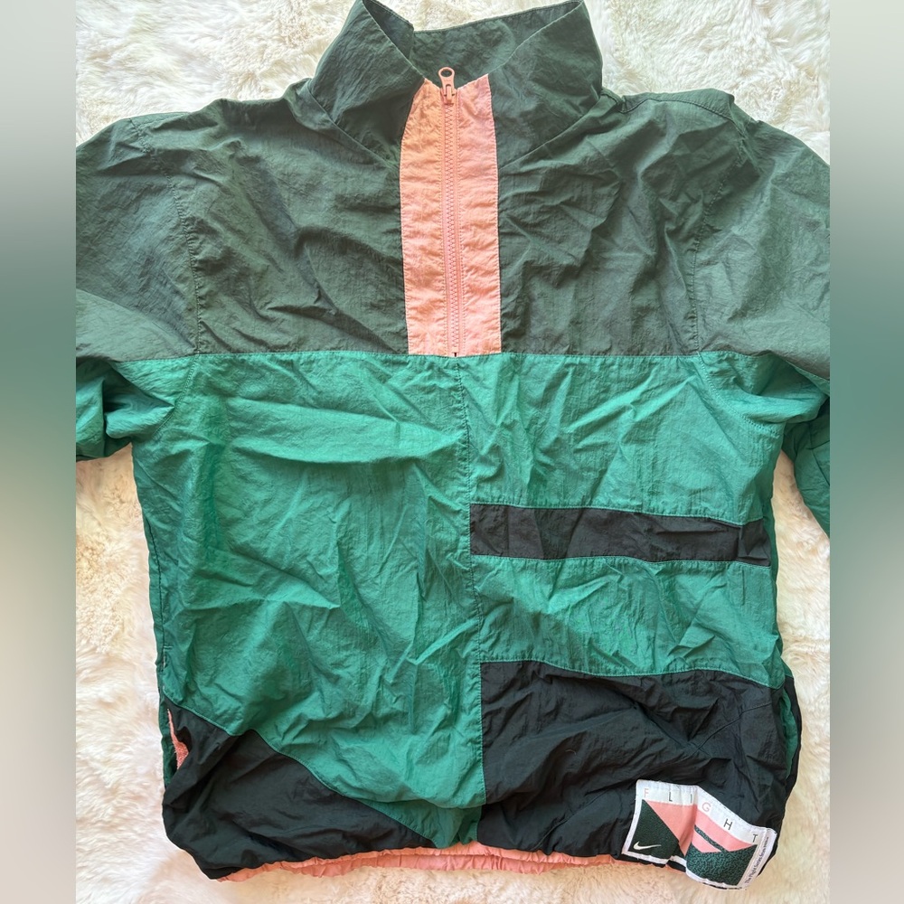 Nike Colorblock Flight Patch Jacket Two Tone Gree… - image 7